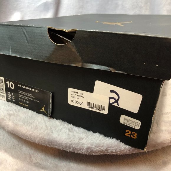 NIKE AIR JORDAN 7 RETRO \'PURE MONEY Size 10 Worn Once Box Included 304775 120 main image 4